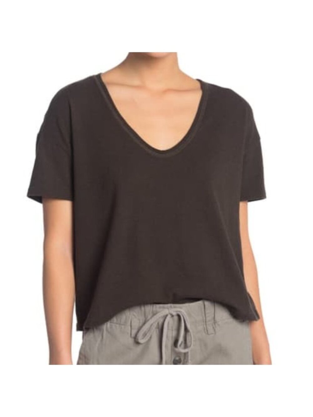 James Perse WMU3249 Brushed Scoop Neck Tee